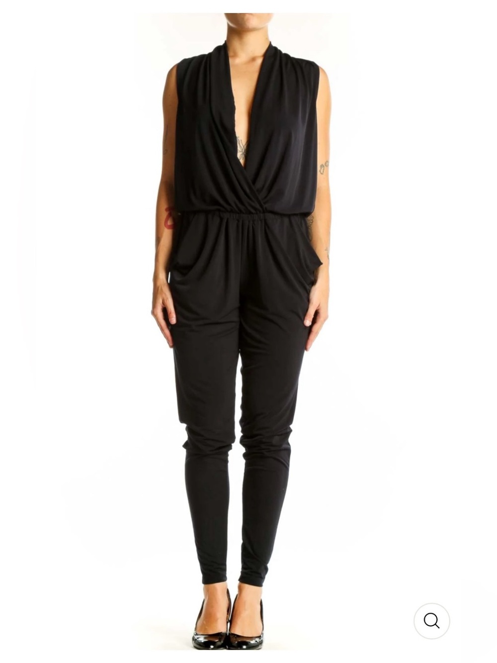 Michael Kors black sleeveless wrap jumpsuit, Women’s Small